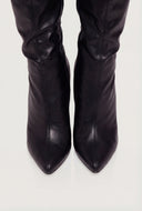 Londyn Pointed Toe Block Heel Thigh-High Boots