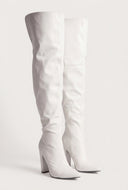 Londyn Pointed Toe Block Heel Thigh-High Boots