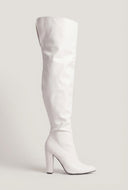Londyn Pointed Toe Block Heel Thigh-High Boots