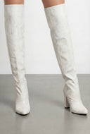 Londyn Pointed Toe Block Heel Thigh-High Boots