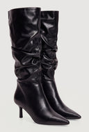 Sarah Knee-High Stiletto Slouch Boots