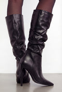 Sarah Knee-High Stiletto Slouch Boots