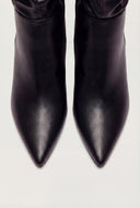 Knee-High Kitten Heel Slouch Boots