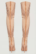 Thigh-High Cutout Stiletto Boots