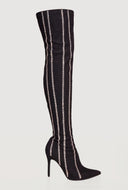 Glam Denim Over The Knee Boots