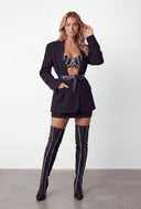 Glam Denim Over The Knee Boots