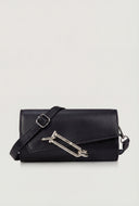 Geometric Flap Toggle Crossbody Bag
