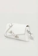 Geometric Flap Toggle Crossbody Bag