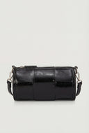 Woven Detail Cylinder Crossbody Bag