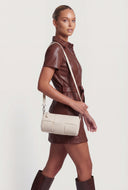 Woven Detail Cylinder Crossbody Bag