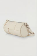 Woven Detail Cylinder Crossbody Bag