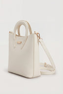 Faux Leather Crossbody Tote Bag