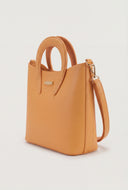 Faux Leather Crossbody Tote Bag