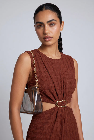 Chain Strap Clear Shoulder Bag