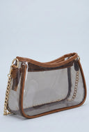 Chain Strap Clear Shoulder Bag