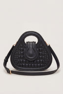 Convertible Faux Croc Crossbody Bag