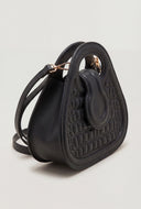 Convertible Faux Croc Crossbody Bag