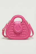 Convertible Faux Croc Crossbody Bag