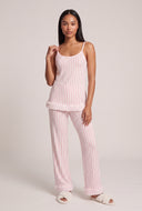 Striped Cami Pajama Pants Set