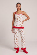 Sherpa Trim Teddy Pajama Pants Set