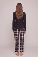 Henley Top and Flannel Pants Pajama Set