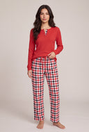 Henley Top Pajama Set
