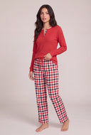 Henley Top Pajama Set