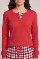 Henley Top Pajama Set