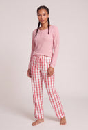 Henley Plaid Pajama Set