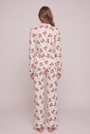 Teddy Bear Bow Thermal Pajama Set