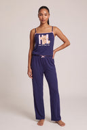 Hi Teddy Bear Graphic Pajama Set