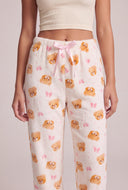 Teddy Bear Plush Pajama Pants Set
