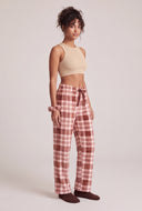 Plush Plaid Pajama Pants and Socks Set