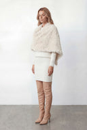 Reversible Shaggy Faux Fur Poncho Vest