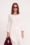 Textured Sweater Poncho