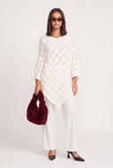 Textured Sweater Poncho
