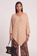 Textured Sweater Poncho