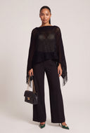 Asymmetrical Fringe Poncho