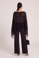 Asymmetrical Fringe Poncho