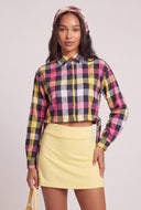 Crop Plaid Shirt
