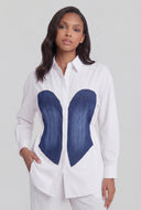 Jenesis Denim Corset Detail Shirt