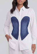 Jenesis Denim Corset Detail Shirt
