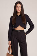 Giana Crop Button Front Shirt