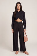 Giana Crop Button Front Shirt