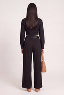 Giana Crop Button Front Shirt