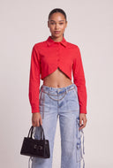 Giana Crop Button Front Shirt