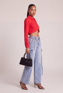 Giana Crop Button Front Shirt