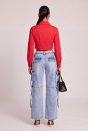 Giana Crop Button Front Shirt
