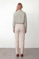 Scottie Satin Bow Striped Poplin Shirt