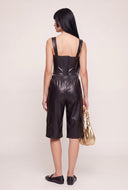 Vegan Leather Bustier Top
